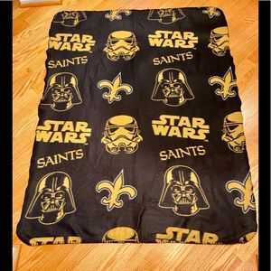STAR WARS NEW ORLEANS SAINTS FLEECE THROW 39x49”